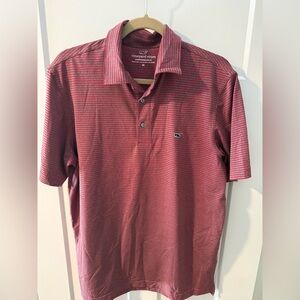 Vineyard Vines Men's Polo in Red and Blue Stripes